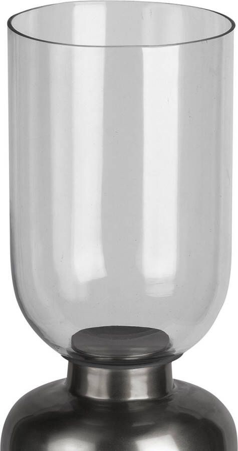 Kayoom Kandelaar Vloerkandelaar Shyam 125 Vloerkaarsenhouder van metaal marmeren voet windlicht van glas