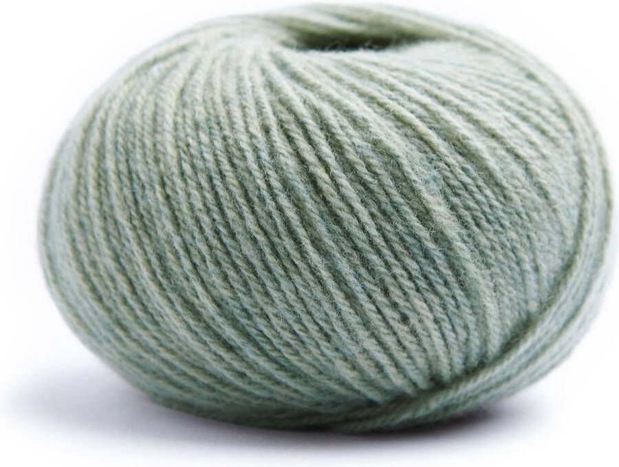 Lamana Como 100 % Merino Superfine garen Wordt per 5 stuks verkocht -120 m. 25 gr. Kleur : Sage Melange (64M)