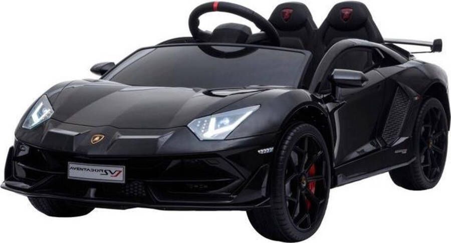 Lamborghini Elektrische kinderauto Aventador SVJ 12 volt met echte vleugeldeuren! Elektrische Kinderauto auto voor kinderen Met afstandsbediening Kinderauto voor 1 tot 5 jaar (Rood)