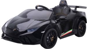 Lamborghini Huracan Elektrische Kinderauto Met Afstandsbediening 4x4 Zwart