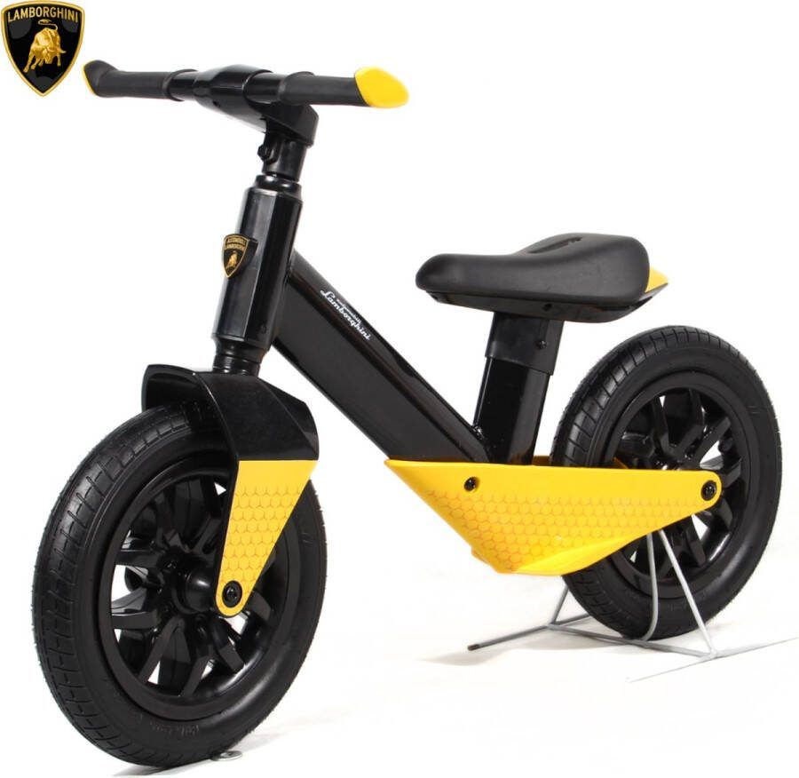 Lamborghini Loopfiets met Rubberen Banden 3 tot 6 jaar Geel