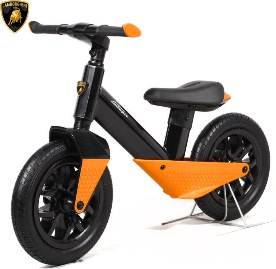 Lamborghini Loopfiets met Rubberen Banden 3 tot 6 jaar Oranje