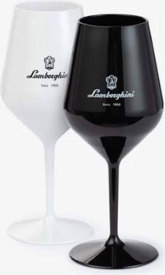 Lamborghini wijnglas wit champagneglas partyglas kunststof glas voor buiten en binnen wit kunststof glas