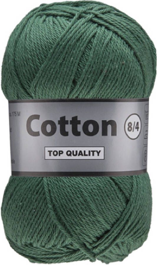 Lammy Yarns Cotton eight 8 4 5 bollen (072) donker groen dun katoen garen