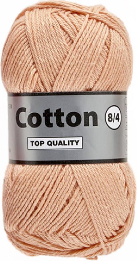 Lammy Yarns Cotton eight 8 4 5 bollen van 50 gram zalm (214) dun katoen garen