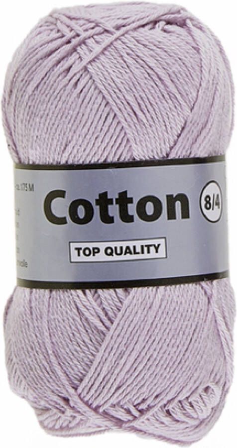 Lammy Yarns Cotton Eight 8 4 lila licht (063) 1 bol van 50 gram dun katoen garen