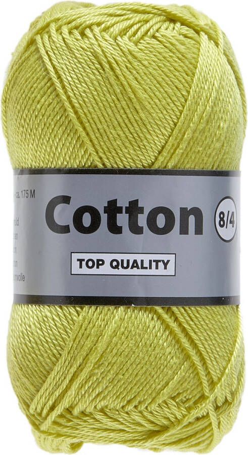 Lammy Yarns Cotton eight 8 4 Lime groen (071) 5 bollen van 50 gram