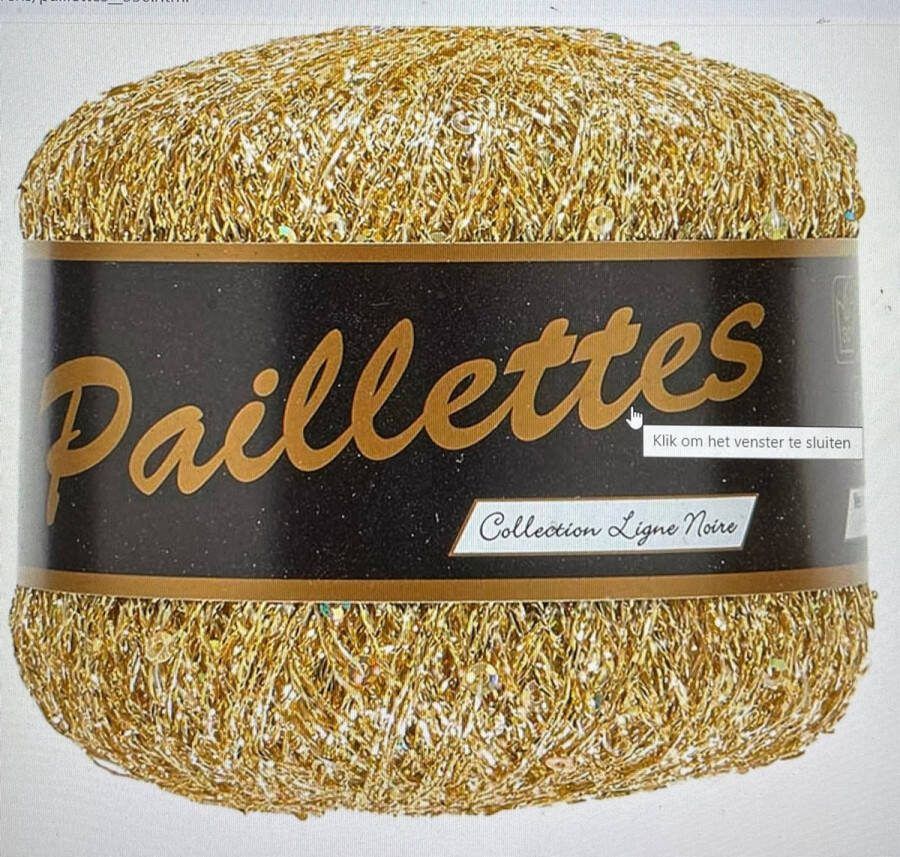Lammy Yarns GAREN PAILETTES GOUD 402 PER 2 STUKS BREIEN & HAKEN