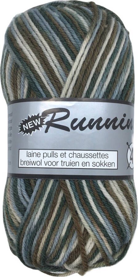 Lammy Yarns New Running 4 beige bruin (908) 3 bollen Sokkenwol pendikte 3 a 4 mm. 50 grams