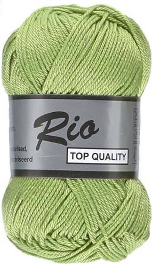 Lammy Yarns Rio katoen garen appel groen (046) naald 3 a 3 5mm 10 bollen