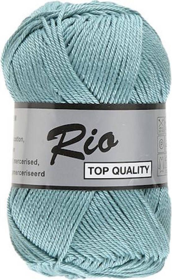 Lammy Yarns Rio katoen garen blauw (853) naald 3 a 3 5 mm 1 bol