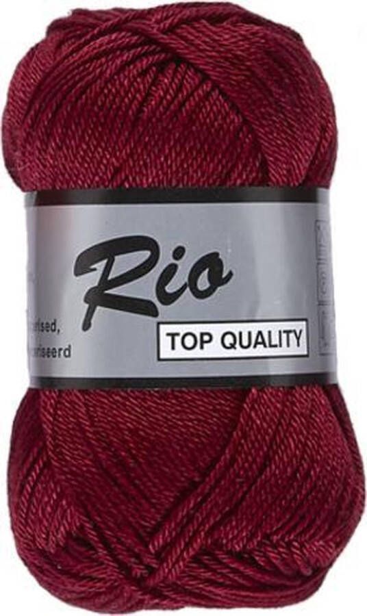 Lammy Yarns Rio katoen garen bordeaux (848) naald 3 a 3 5 mm 1 bol