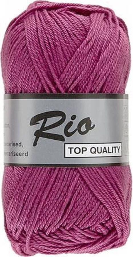 Lammy Yarns Rio katoen garen cyclaam roze (850) naald 3 a 3 5 mm 1 bol