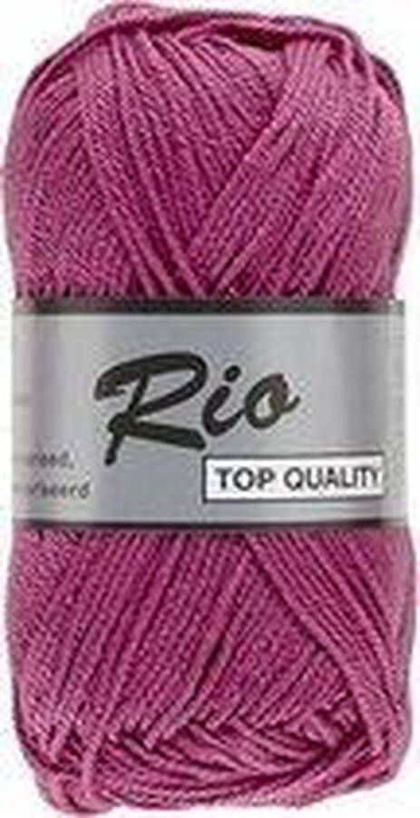 Lammy Yarns Rio katoen garen cyclaam roze (850) naald 3 a 3 5mm 10 bollen