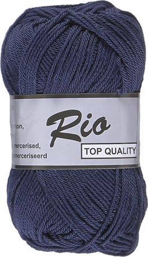 Lammy Yarns Rio katoen garen donker blauw (892) naald 3 a 3 5 mm 1 bol