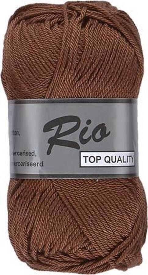 Lammy Yarns Rio katoen garen donker bruin (110) naald 3 a 3 5 mm 1 bol