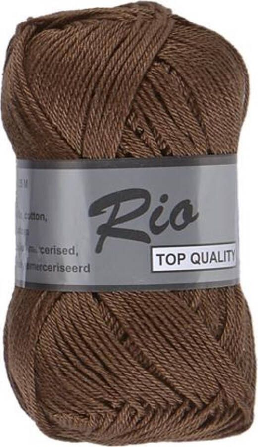 Lammy Yarns Rio katoen garen donker bruin (112) naald 3 a 3 5 mm 5 bollen