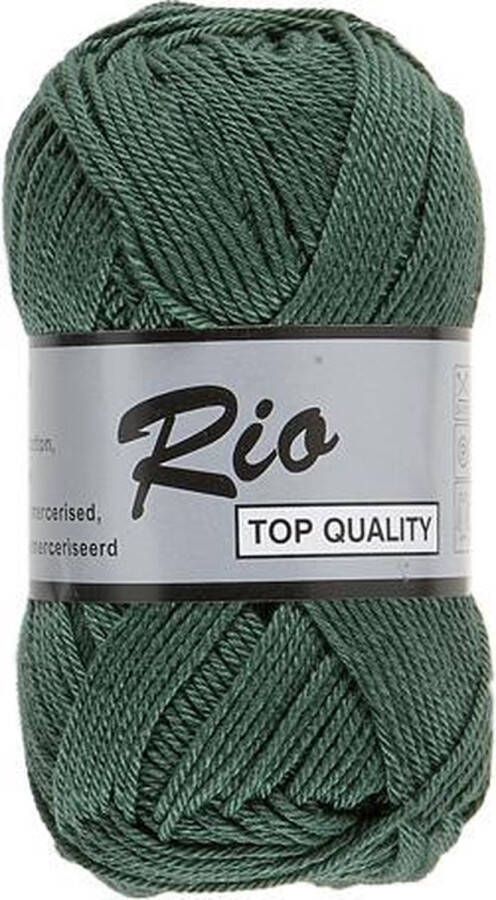 Lammy Yarns Rio katoen garen donker groen (072) naald 3 a 3 5 mm 1 bol