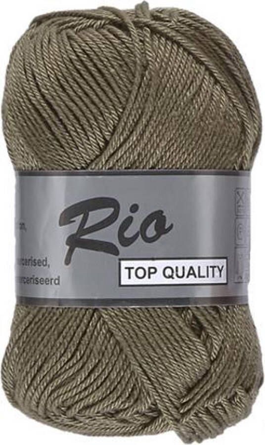 Lammy Yarns Rio katoen garen donker mos groen (027) naald 3 a 3 5 mm 1 bol