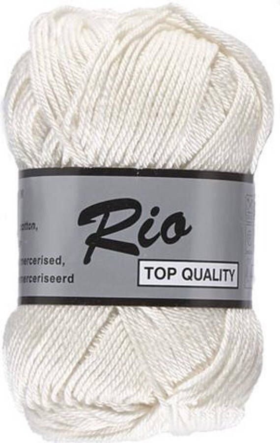 Lammy Yarns Rio katoen garen ecru ivoor (844) naald 3 a 3 5 mm 1 bol