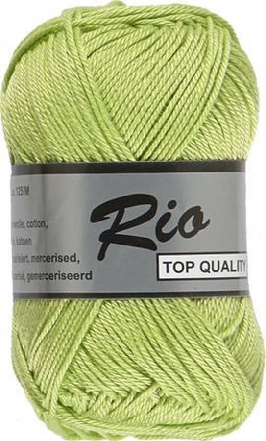 Lammy Yarns Rio katoen garen fel groen (182) naald 3 a 3 5 mm 1 bol