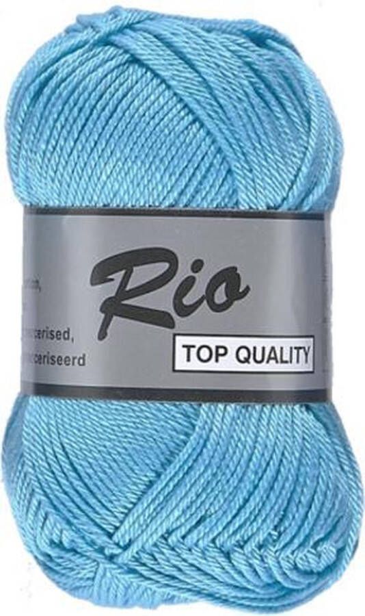 Lammy Yarns Rio katoen garen fris blauw (838) naald 3 a 3 5 mm 1 bol