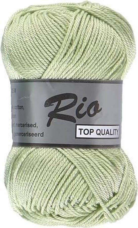 Lammy Yarns Rio katoen garen fris mint (045) pendikte 3 a 3 5 mm 1 bol van 50 gram