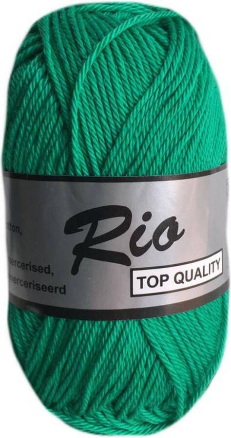 Lammy Yarns Rio katoen garen groen (370) naald 3 a 3 5 mm 1 bol