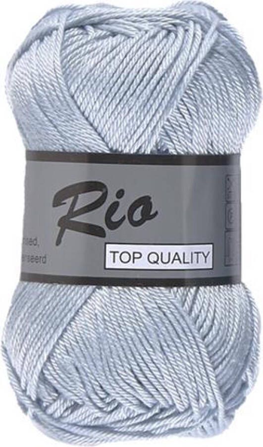 Lammy Yarns Rio katoen garen heel licht blauw (050) naald 3 a 3 5 mm 1 bol