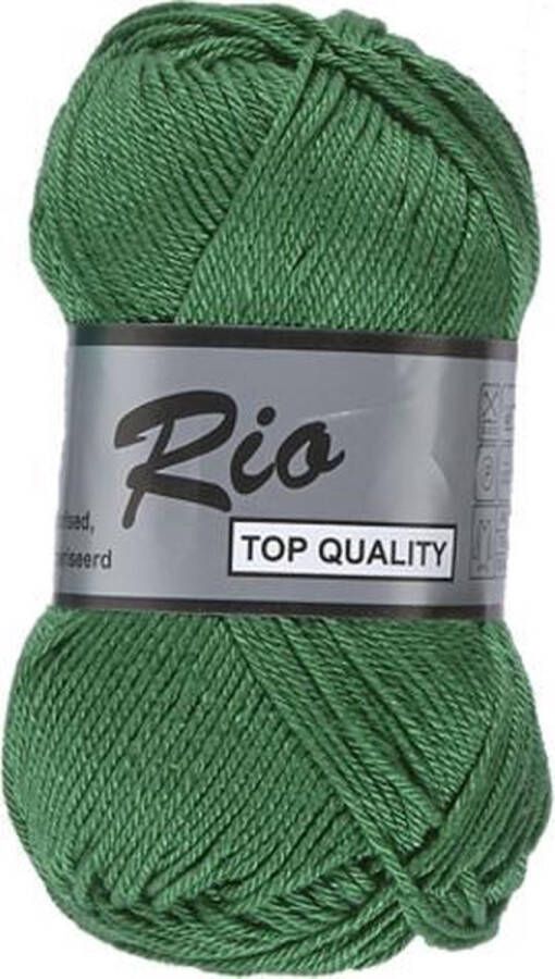 Lammy Yarns Rio katoen garen kerst groen (373) naald 3 a 3 5mm 5 bollen