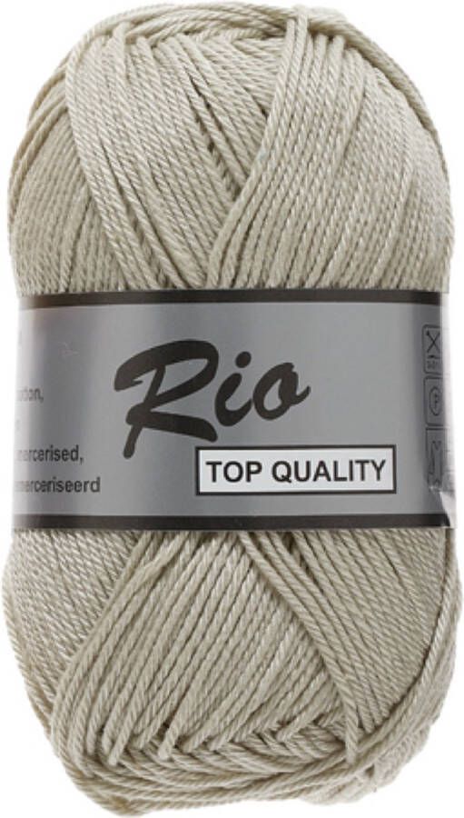 Lammy Yarns Rio Katoen garen Kiezel (792) 1 bol van 50 gram pendikte 3 5 mm