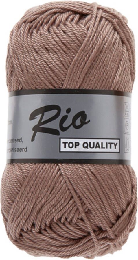 Lammy Yarns Rio Katoen garen Lever (118) 1 bol van 50 gram pendikte 3.5 mm