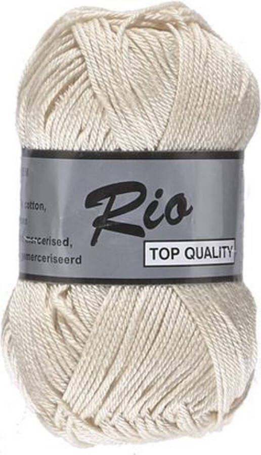 Lammy Yarns Rio katoen garen licht beige (016) naald 3 a 3 5mm 10 bollen