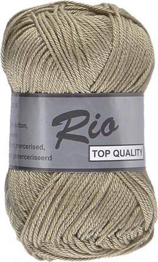 Lammy Yarns Rio katoen garen licht beige bruin (074) pendikte 3 a 3 5 mm 1 bol van 50 gram