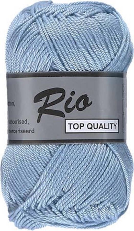 Lammy Yarns Rio katoen garen licht blauw (011) naald 3 a 3 5 mm 1 bol