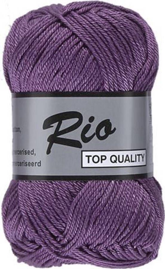 Lammy Yarns Rio katoen garen licht paars (849) naald 3 a 3 5 mm 1 bol