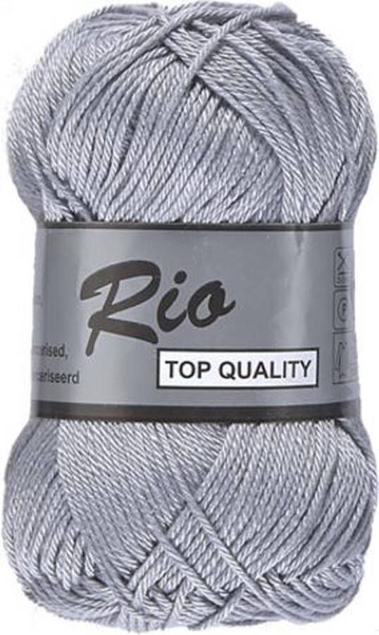 Lammy Yarns Rio katoen garen lichter grijs (038) naald 3 a 3 5mm 10 bollen