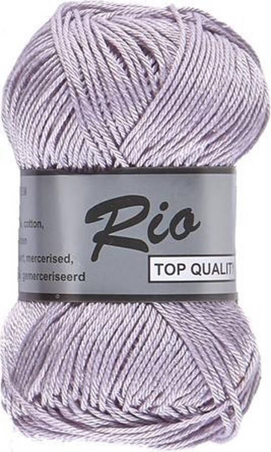 Lammy Yarns Rio katoen garen lila (063) pendikte 3 a 3 5 mm 1 bol van 50 gram