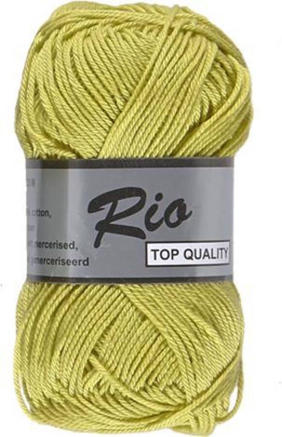 Lammy Yarns Rio katoen garen lime groen (071) naald 3 a 3 5 mm 5 bollen