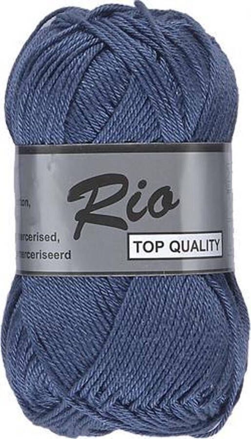 Lammy Yarns Rio katoen garen marine blauw (890) naald 3 a 3 5 mm 1 bol