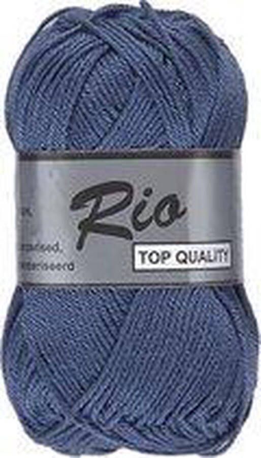 Lammy Yarns Rio katoen garen marine blauw (890) naald 3 a 3 5mm 10 bollen