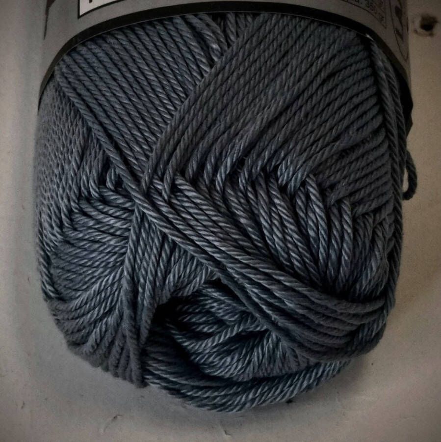 Lammy Yarns Rio katoen garen midden blauw grijs (839) pendikte 3 a 3 5 mm 1 bol van 50 gram