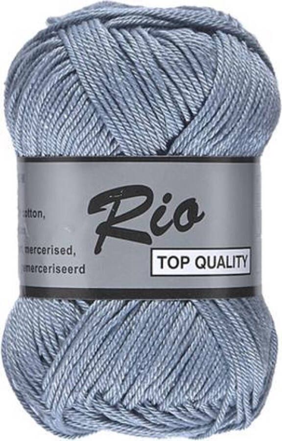 Lammy Yarns Rio katoen garen midden grijs (839) naald 3 a 3 5 mm 1 bol