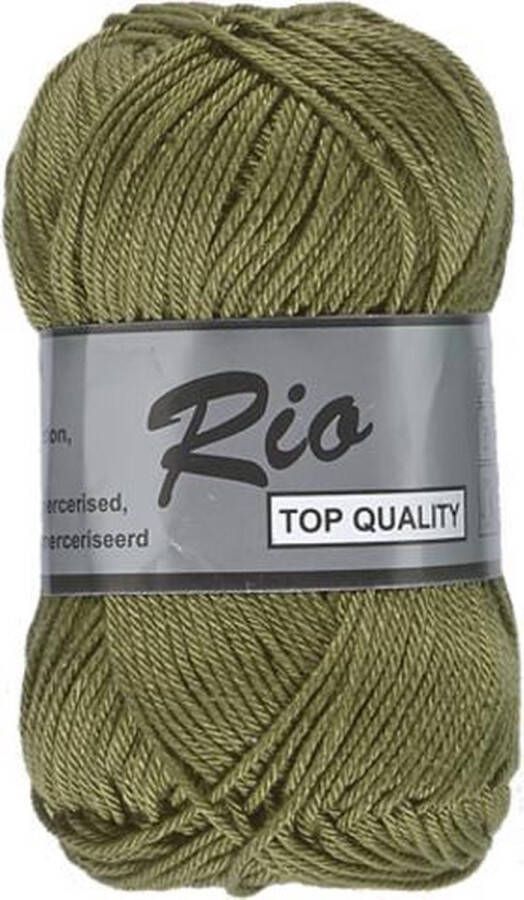 Lammy Yarns Rio katoen garen midden mos groen (380) naald 3 a 3 5 mm 1 bol