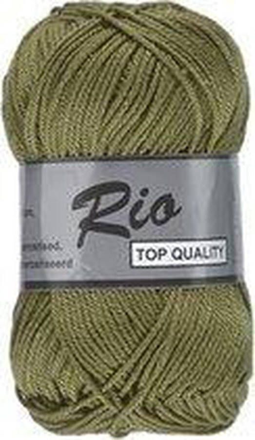 Lammy Yarns Rio katoen garen midden mos groen (380) naald 3 a 3 5mm 10 bollen