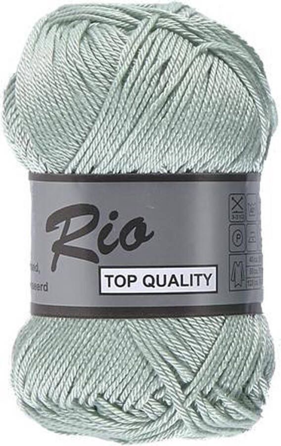 Lammy Yarns Rio katoen garen mint (062) pendikte 3 a 3 5 mm 1 bol van 50 gram