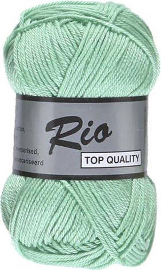 Lammy Yarns Rio katoen garen mint groen (841) naald 3 a 3 5mm 10 bollen