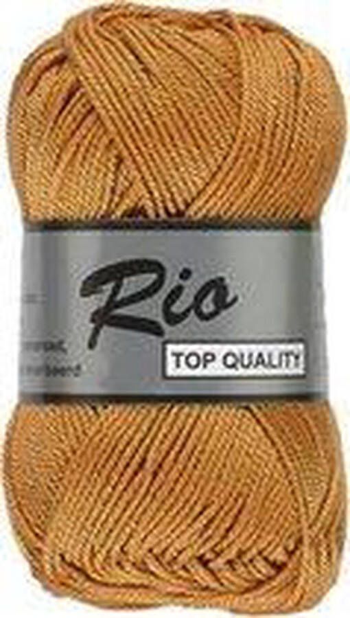 Lammy Yarns Rio katoen garen oranje bruin (116) naald 3 a 3 5mm 10 bollen