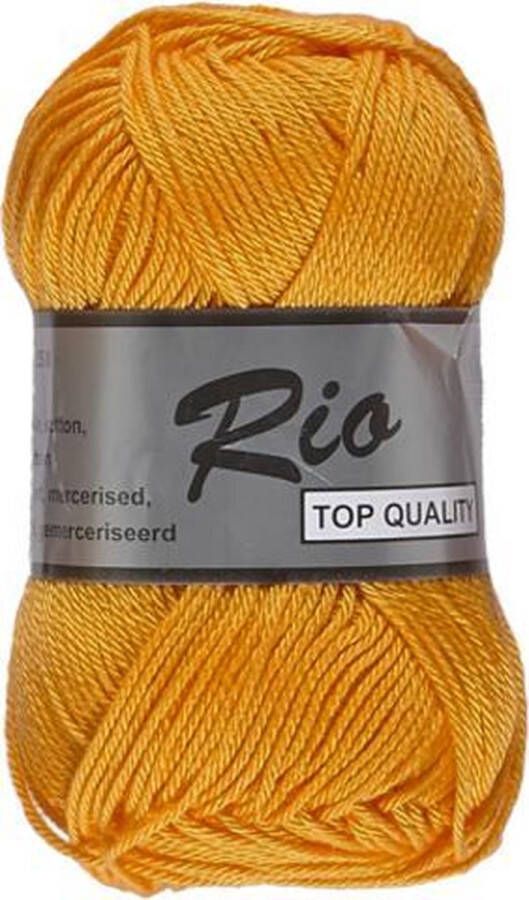 Lammy Yarns Rio katoen garen oranje geel (372) naald 3 a 3 5 mm 1 bol