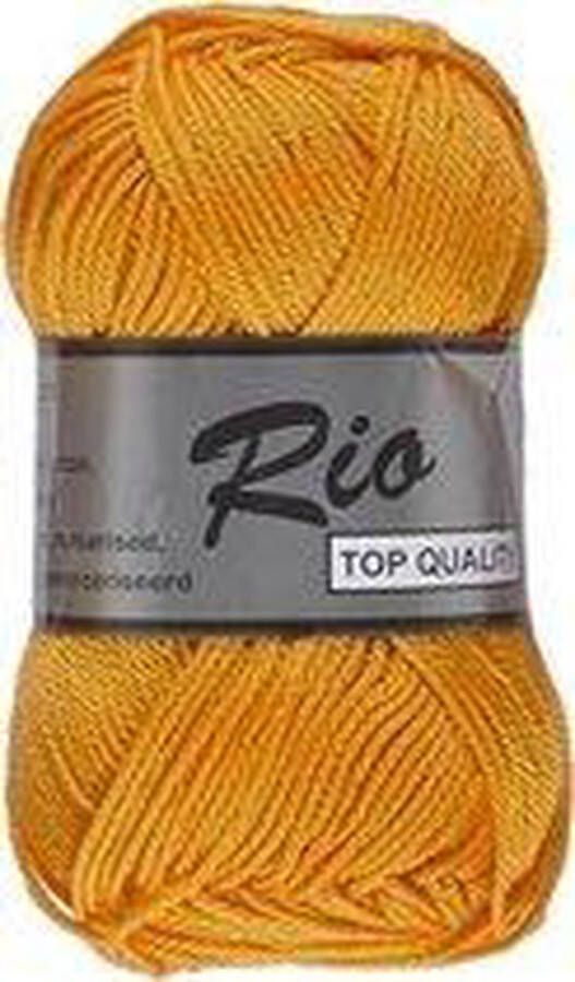 Lammy Yarns Rio katoen garen oranje geel (372) naald 3 a 3 5mm 10 bollen